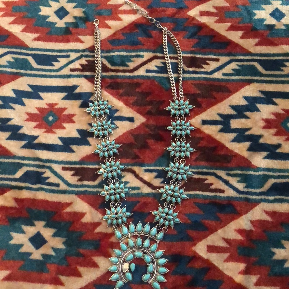 Turquoise squash blossom